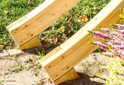 Arche De Jardin En Bois Traité - 245 X 29 X 221 Cm -Abriet Mobilier Soldes Boutique pieds arche en bois