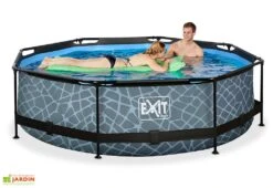 EXIT TOYS Piscine Hors Sol Tubulaire Ronde – 300 X 76 Cm 10 EXIT TOYS Piscine Hors Sol Tubulaire Ronde – 300 X 76 Cm -Abriet Mobilier Soldes Boutique piscine hors sol ronde exit toys 300cm grise