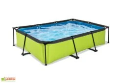 EXIT TOYS Piscine Hors Sol Tubulaire Rectangulaire – 300 X 200 X 65 Cm -Abriet Mobilier Soldes Boutique piscine hors sol tubulaire exit toys 3x2m vert citron