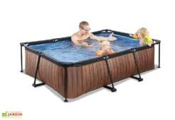 EXIT TOYS Piscine Hors Sol Tubulaire Rectangulaire – 220 X 150 X 65 Cm -Abriet Mobilier Soldes Boutique piscine rectangulaire enfant 220x150cm exit toys