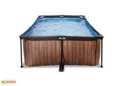 EXIT TOYS Piscine Hors Sol Tubulaire Rectangulaire – 220 X 150 X 65 Cm -Abriet Mobilier Soldes Boutique piscine tubulaire exit toys imitation bois 220cm