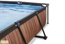 EXIT TOYS Piscine Hors Sol Tubulaire Rectangulaire – 220 X 150 X 65 Cm -Abriet Mobilier Soldes Boutique piscine tubulaire exit toys wood pvc acier