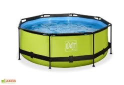 EXIT TOYS Piscine Hors Sol Tubulaire Ronde – 244 X 76 Cm -Abriet Mobilier Soldes Boutique piscine tubulaire ronde 244cm vert citron