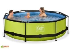 EXIT TOYS Piscine Hors Sol Tubulaire Ronde – 300 X 76 Cm 11 EXIT TOYS Piscine Hors Sol Tubulaire Ronde – 300 X 76 Cm -Abriet Mobilier Soldes Boutique piscine tubulaire ronde exit toys 300cm citron vert