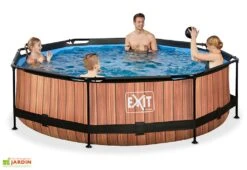 EXIT TOYS Piscine Hors Sol Tubulaire Ronde – 300 X 76 Cm 9 EXIT TOYS Piscine Hors Sol Tubulaire Ronde – 300 X 76 Cm -Abriet Mobilier Soldes Boutique piscine tubulaire ronde exit toys 300cm effet bois