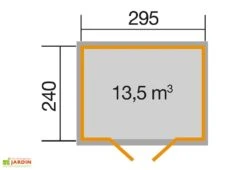 Abri De Jardin En Bois D’épicéa 219 Weka-Line T2 – 7,08 M² -Abriet Mobilier Soldes Boutique plan abri jardin bois 219 weka line t2