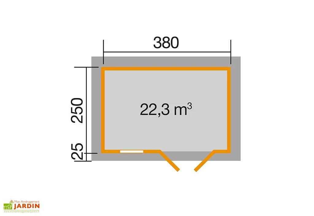 Abri De Jardin En Bois D’épicéa Brut 163 T3 - 9,50 M² 2 Abri De Jardin En Bois D’épicéa Brut 163 T3 - 9,50 M² – Image 2