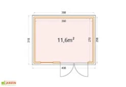 Abri De Jardin En Métal Eleganto Plus – 11,6 M² -Abriet Mobilier Soldes Boutique plan abri jardin metal eleganto plus