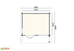 Abri De Jardin Moderne En Bois D’épicéa Brut Aston – 15,6 M² -Abriet Mobilier Soldes Boutique plan dimensions abri jardin aston