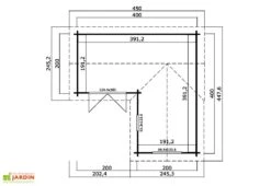 Abri De Jardin En Bois D’épicéa Brut 16 M² - Portsmouth -Abriet Mobilier Soldes Boutique plan dimensions abri portsmouth