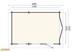 Garage De Jardin En Bois D’épicéa Brut Keith Flat – 25,5 M² 5 Garage De Jardin En Bois D’épicéa Brut Keith Flat – 25,5 M² -Abriet Mobilier Soldes Boutique plan dimensions garage jardin bois keith 1