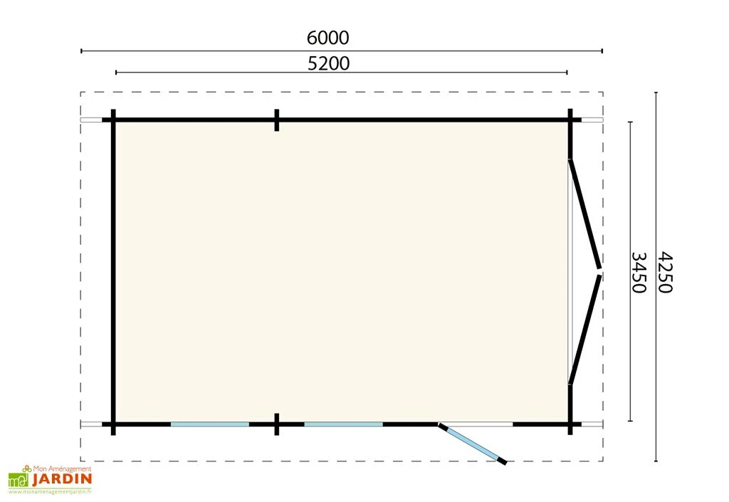 Garage De Jardin En Bois D’épicéa Brut Keith Flat – 25,5 M² 3 Garage De Jardin En Bois D’épicéa Brut Keith Flat – 25,5 M² – Image 3