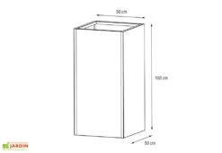 Jardinière Haute En Métal Thermolaqué – 50 X 50 X 100 Cm 7 Jardinière Haute En Métal Thermolaqué – 50 X 50 X 100 Cm -Abriet Mobilier Soldes Boutique plan dimensions jardiniere hg08977101