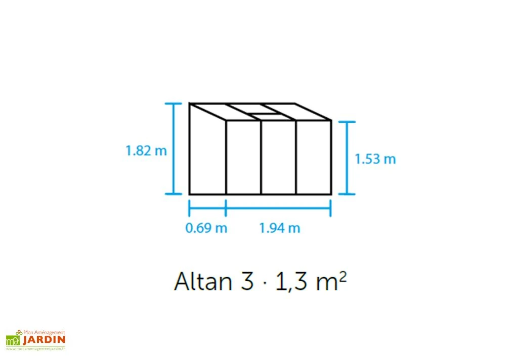 Halls Serre De Jardin Adossée En Polycarbonate Atlan 3 – 1,3 M² 2 Halls Serre De Jardin Adossée En Polycarbonate Atlan 3 – 1,3 M² – Image 2