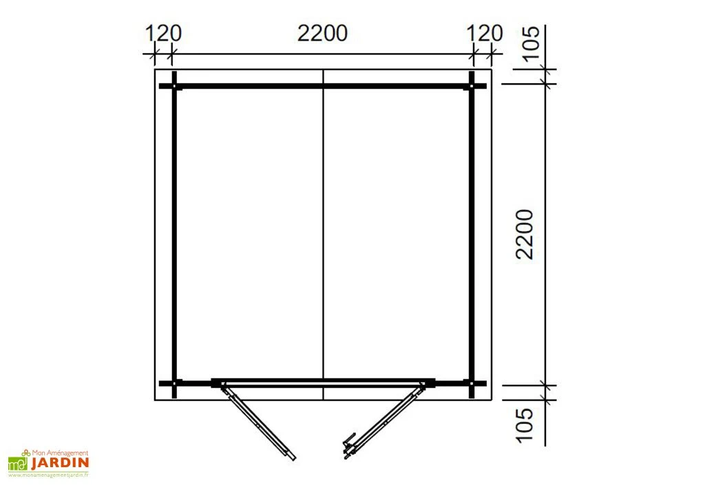 Abri De Jardin En Bois D’épicéa Brut 5,6 M² - Duty-Free 2 Abri De Jardin En Bois D’épicéa Brut 5,6 M² - Duty-Free – Image 2
