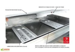 Plancha à Gaz En Inox Alfa 600 (40 X 60 Cm) + Chariot Et Housse -Abriet Mobilier Soldes Boutique plancha alfa kit complet 2
