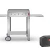Plancha Gaz Inox CHEF 80 XL + Chariot Ouvert (Pack Complet)