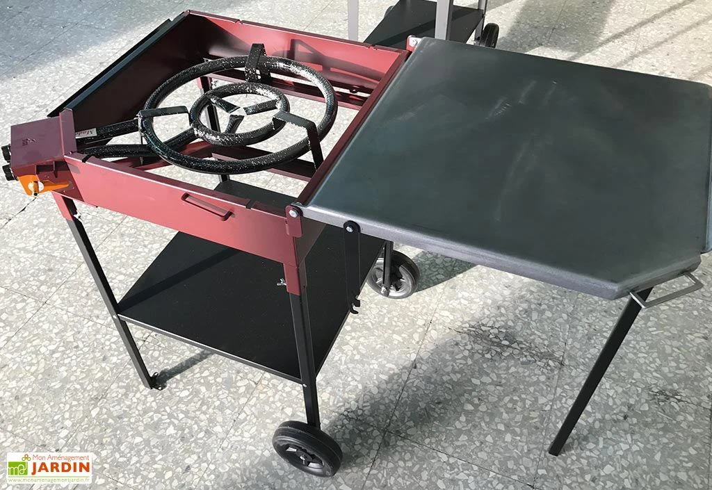 Plancha Gaz Sur Chariot Acier Au Carbone 58 X 58 Cm 2 Plancha Gaz Sur Chariot Acier Au Carbone 58 X 58 Cm – Image 2