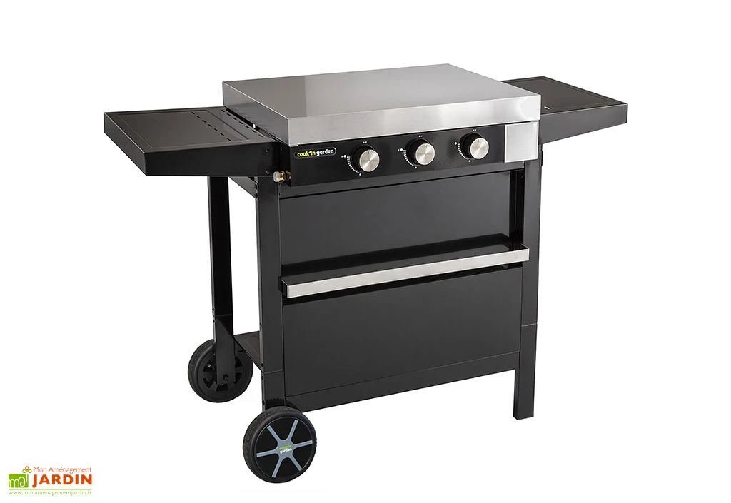 Plancha à Gaz 3 Brûleurs Sur Chariot En Métal Finesta 1 Plancha à Gaz 3 Brûleurs Sur Chariot En Métal Finesta