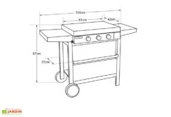 Plancha à Gaz 3 Brûleurs Sur Chariot En Métal Finesta 10 Plancha à Gaz 3 Brûleurs Sur Chariot En Métal Finesta -Abriet Mobilier Soldes Boutique plancha gaz chariot finesta 1