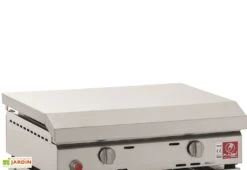 Plancha Gaz 2 Brûleurs Plaque Inox 60x40cm – ALFA 600 (Option Acc.) -Abriet Mobilier Soldes Boutique plancha gaz inox 2 bruleurs large bande 5600watts 1