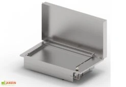 Plancha Gaz Inox Encastrable 79x40 Cm – OASI 80 -Abriet Mobilier Soldes Boutique plancha gaz inox encastrable 2 bruleurs feu gaz 80cm