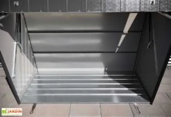 Abri à Vélos En Acier Galvanisé Anthracite 1,74 M² -Abriet Mobilier Soldes Boutique plancher abri velos metal trimetals