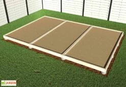 Plancher En Bois Brut Pour Studio De Jardin Como 11 M² 10 Plancher En Bois Brut Pour Studio De Jardin Como 11 M² -Abriet Mobilier Soldes Boutique plancher chalet jardin etape 3 1