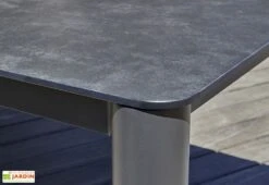 Salon De Jardin Haut 6 Places En Aluminium Et Corde Tressée - Camargue -Abriet Mobilier Soldes Boutique plateau ceramique table jardin grise