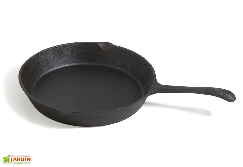 Poêle En Fonte Naturelle - 3 Dimensions 1 Poêle En Fonte Naturelle - 3 Dimensions