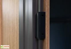 Abri De Jardin En Acier Galvanisé Imitation Bois Woodlake – 1,84 M² -Abriet Mobilier Soldes Boutique poignee abri jardin spacemaker metal imitation bois