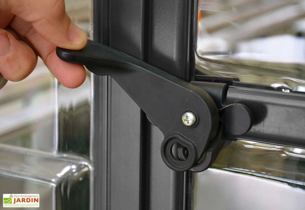 Serre De Jardin En Aluminium Et Polycarbonate Balance – Gris 5 Serre De Jardin En Aluminium Et Polycarbonate Balance – Gris – Image 5