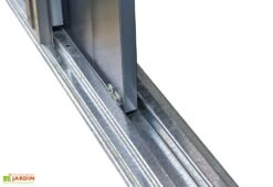 Armoire De Jardin En Acier Galvanisé 151 X 122 Cm -Abriet Mobilier Soldes Boutique porte coulissante armoire jardin acier galvanise rangement exterieur