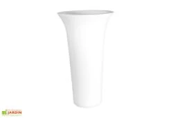 Pot De Fleurs En Polyéthylène Flos – Ø 48 X 85 Cm -Abriet Mobilier Soldes Boutique pot de fleurs blanc 1