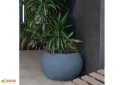 Roto Pot De Fleurs Extérieur En Polyéthylène Et Bois Ø50 X 30 Cm Swing