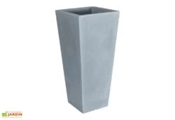 Pot De Fleurs En Polyéthylène Hydrus - 39 X 39 X 85 Cm -Abriet Mobilier Soldes Boutique pot de fleurs gris 3