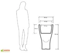 Pot De Fleurs Lumineux En Polyéthylène Domus – Ø 58 X 100 Cm -Abriet Mobilier Soldes Boutique pot de fleurs lumineux blanc perle 2