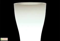 Pot De Fleurs Lumineux En Polyéthylène Domus – Ø 58 X 100 Cm -Abriet Mobilier Soldes Boutique pot de fleurs lumineux blanc 1