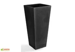 Pot De Fleurs En Polyéthylène Hydrus - 39 X 39 X 85 Cm -Abriet Mobilier Soldes Boutique pot de fleurs noir 1 1