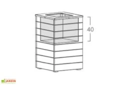 Bac à Fleurs En Bois Selekt (45x45x76) -Abriet Mobilier Soldes Boutique pot de fleurs selekt jardipolys 45 x 45 x 76 cm 1