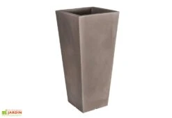 Pot De Fleurs En Polyéthylène Hydrus - 39 X 39 X 85 Cm -Abriet Mobilier Soldes Boutique pot de fleurs tabac 1