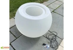 Pot De Fleurs Lumineux En Polyéthylène Transparent Speranza Ø 90 Cm -Abriet Mobilier Soldes Boutique pot fleur lumineux transparent speranza