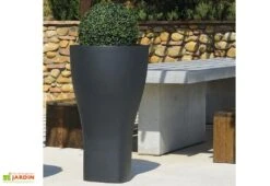 Pot De Fleurs Polyéthylène Domus H85 Ø48 11 Pot De Fleurs Polyéthylène Domus H85 Ø48 -Abriet Mobilier Soldes Boutique pot fleurs plastique rotomoule polyethylene blanc gris 35l 1