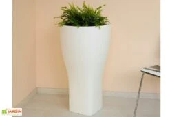 Pot De Fleurs Polyéthylène Domus H85 Ø48 10 Pot De Fleurs Polyéthylène Domus H85 Ø48 -Abriet Mobilier Soldes Boutique pot fleurs plastique rotomoule polyethylene blanc gris 35l