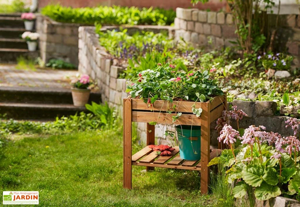 Carré Potager Sur Pieds En Bois Autoclave Brun - 75 X 75 X 79 Cm 2 Carré Potager Sur Pieds En Bois Autoclave Brun - 75 X 75 X 79 Cm – Image 2