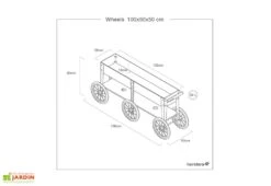 Jardinière En Acier à Roulettes - Wheels 11 Jardinière En Acier à Roulettes - Wheels -Abriet Mobilier Soldes Boutique potager chariot plan