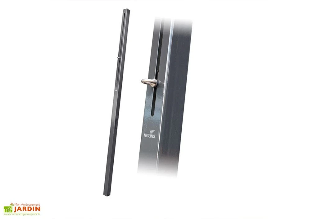 Poteau De Fixation à œil Coulissant En Acier Nesling – 7 X 7 X 250 Cm 1 Poteau De Fixation à œil Coulissant En Acier Nesling – 7 X 7 X 250 Cm