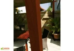 Paragon Pergola En Aluminium Effet Bois Florence 17,67 M² 11 Paragon Pergola En Aluminium Effet Bois Florence 17,67 M² -Abriet Mobilier Soldes Boutique poteau pergola aluminium effet bois florence 17m2 marron fonce