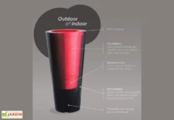 Pot De Fleurs En Plastique Colors Open L Simple Ou Double Paroi (Ø120 X 120 Cm) -Abriet Mobilier Soldes Boutique pots colors double paroi schema 1 1