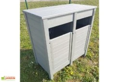 Poubelle De Tri Sélectif Extérieure En Composite Polymab Recyclé – 2 Bacs